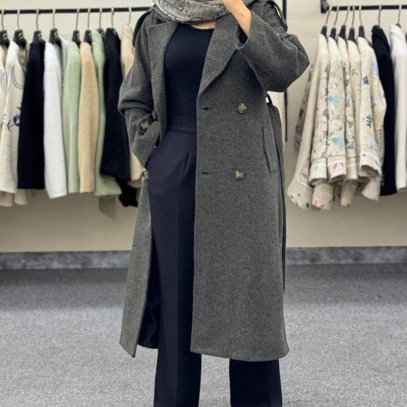 پالتو زنانه بلند توییت جناقی ضخیم پالتو بلند زنانه ارسال رایگان