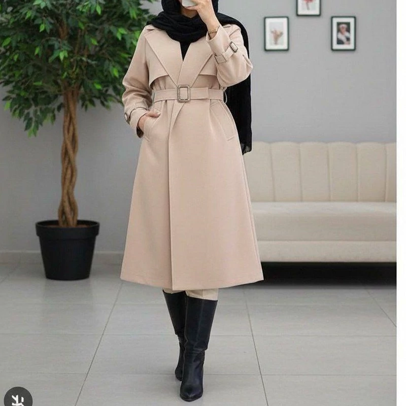 مانتو بلند زنانه کتان کجراه پاییزه مانتو پاییزه بلند ارسال رایگان