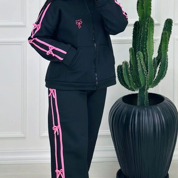 سویشرت شلوار زنانه پاپیونی ست سویشرت شلوار زنانه ارسال رایگان