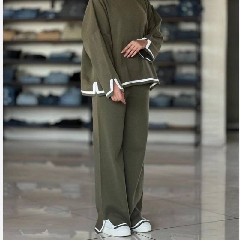 ست بافت چاکدار ست بلوز و شلوار زنانه بافت ارسال رایگان